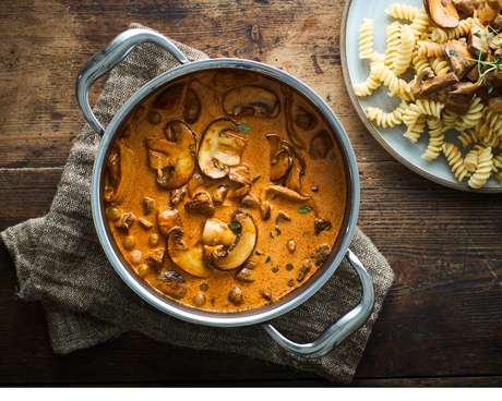 Stroganoff mit Pilzen