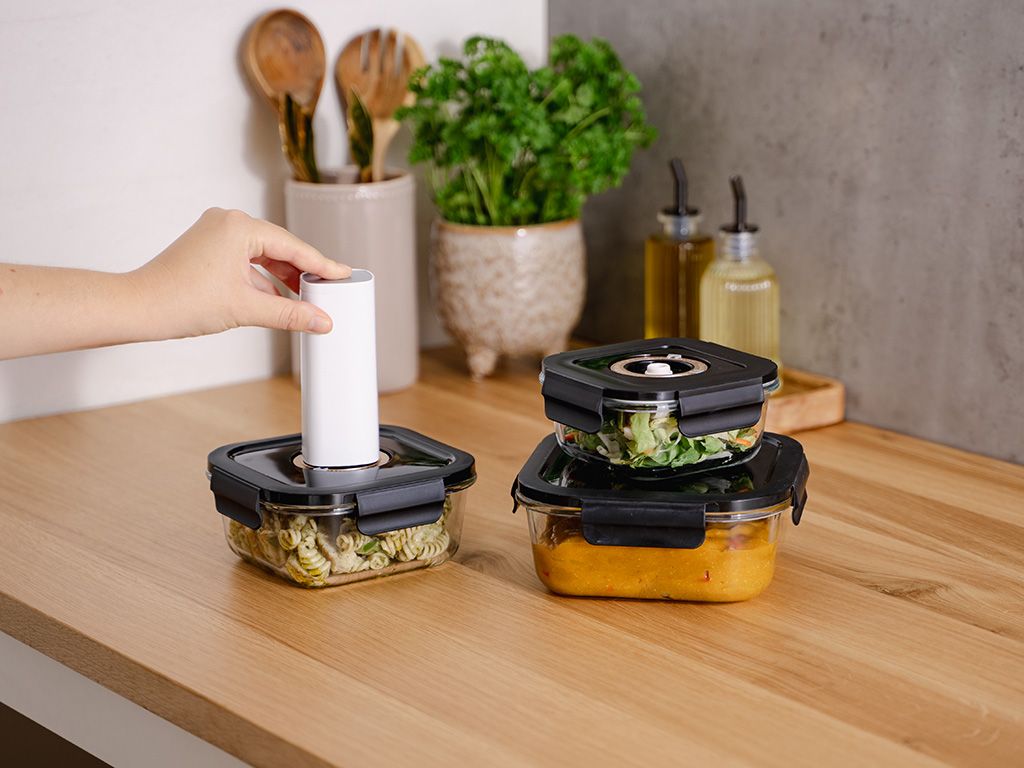 QUADRATISCHER VACUUM-GLASBEHÄLTER – 525ML - 3