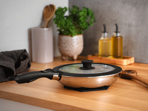GEMISCHTE BRATPFANNE MIT ABNEHMBAREM GRIFF – 2-TEILIGES WOK-SET - 7