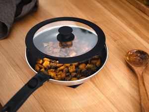 GEMISCHTE BRATPFANNE MIT ABNEHMBAREM GRIFF – 2-TEILIGES WOK-SET - 5