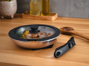 GEMISCHTE BRATPFANNE MIT ABNEHMBAREM GRIFF – 2-TEILIGES WOK-SET - 6