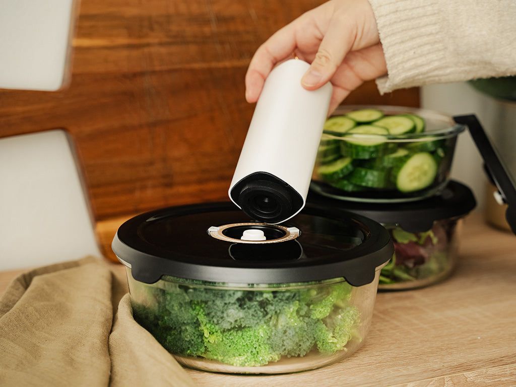 RUNDE VAKUUMGLASBEHÄLTER - BEUTELSATZ - 4