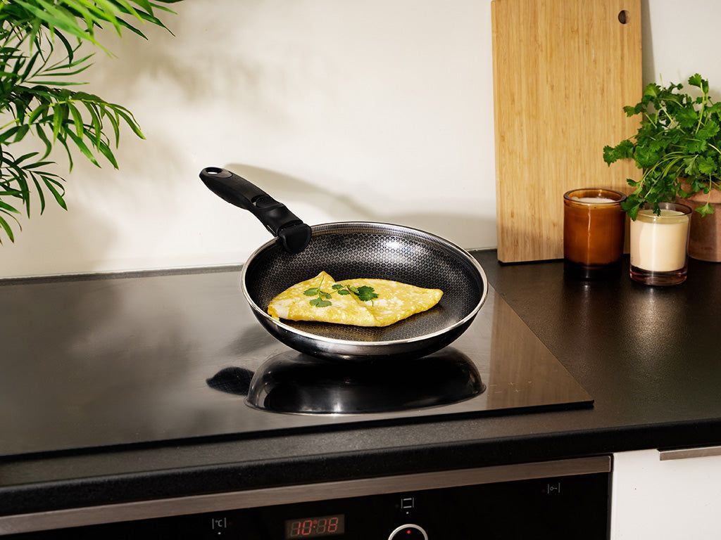 BRATPFANNE MIT ABNEHMBAREM GRIFF 3 STÜCK SET - 7