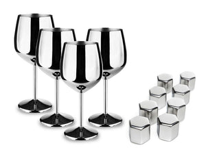 TRINKBEHÄLTER SET - EDELSTAHL WEINGLAS - 1