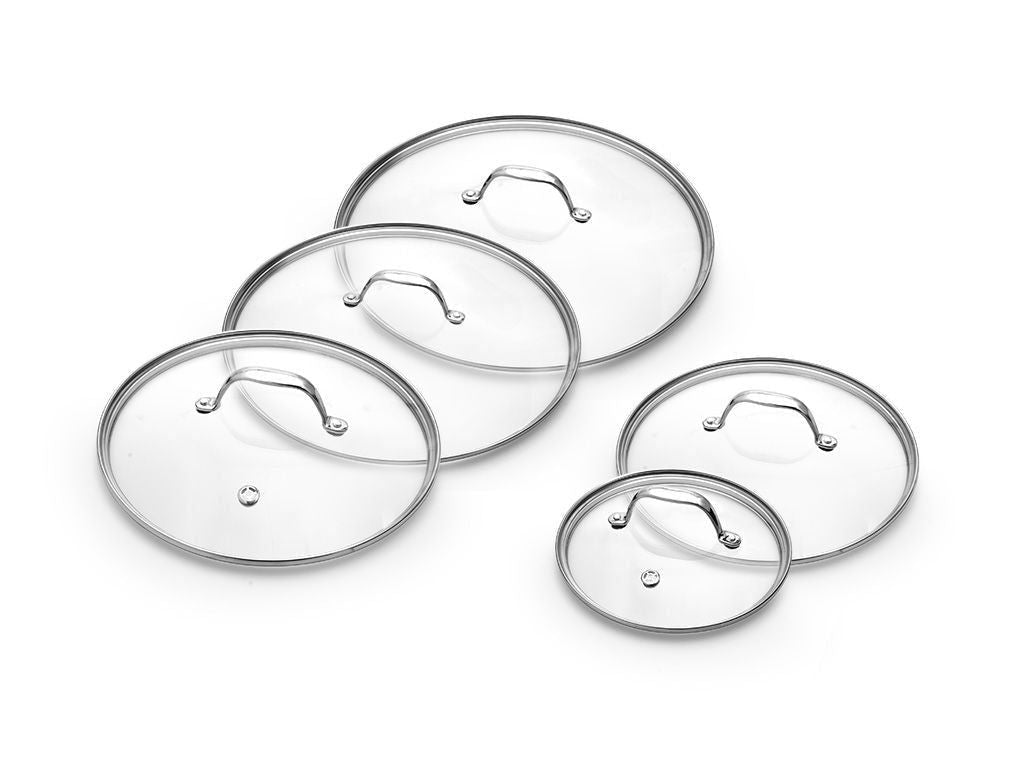 GLASDECKEL-SET 18/24/26/28/30 CM – 5-TEILIG - 1