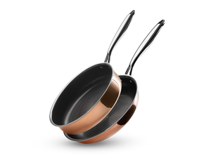 KUPFER HYBRID ANTIHAFT BRATPFANNE+SAUTIERPFANNENSET - 2 TEILE - 1