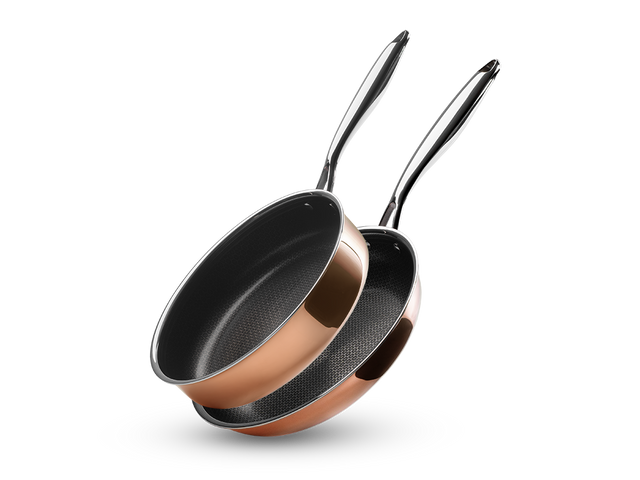 KUPFER HYBRID ANTIHAFT BRATPFANNE+SAUTIERPFANNENSET - 2 TEILE - 1