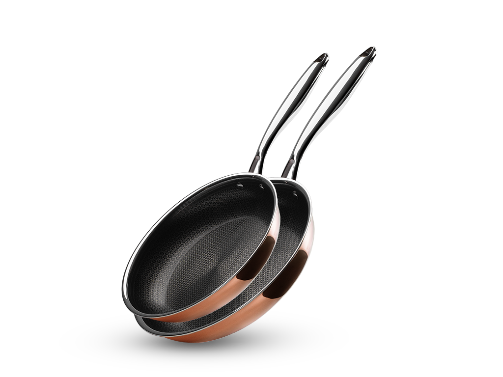 KUPFER HYBRID ANTIHAFT BRATPFANNENSET - 2 TEILE - 1