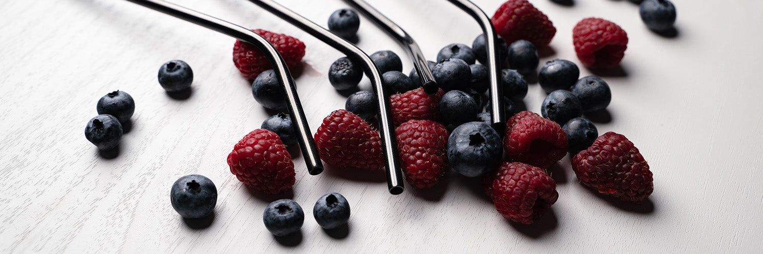 WIEDERVERWENDBAREN STAHL-TRINKHALMEN - GEBOGEN