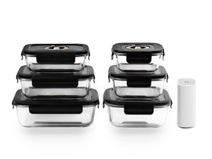 VACUUM-GLASBEHÄLTER MIX-SET – 6TLG - 1