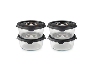 RUNDE VAKUUMGLASBEHÄLTER– 635ML SET - 4 STÜCK - 1